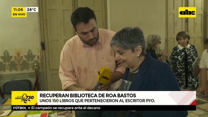 Recuperan biblioteca de Roa Bastos