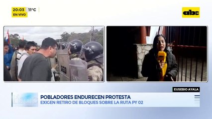 Pobladores endurecen protesta en Eusebio Ayala