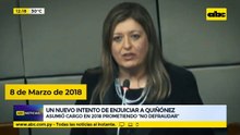 Un nuevo intento de enjuiciar a Sandra Quiñónez