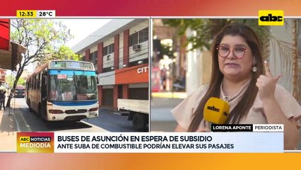 Buses de Asunción en espera de subsidio