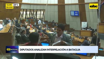 Diputados analizan interpelación a Bataglia
