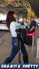 Bollywood Actress Shamita Shetty Arrived at Airport for Traveling 🤓