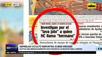 Seprelad ocultó reportes sobre Messer