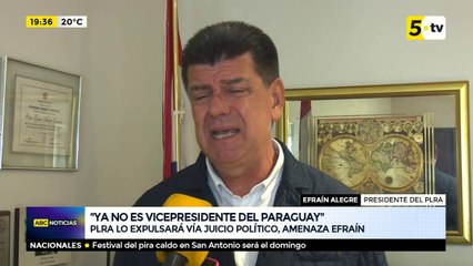 PLRA lo expulsará vía juicio político, amenaza Efraín