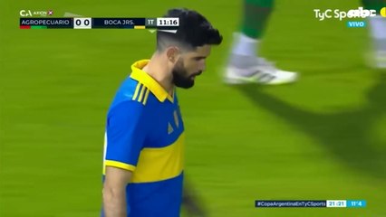 La asistencia de Óscar Romero para el gol de la victoria de Boca Juniors