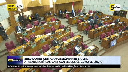 Senadores critican cesión ante Brasil