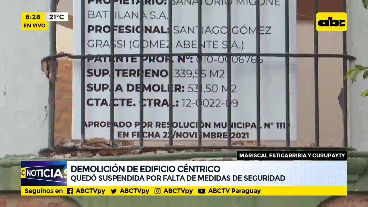 Demolición de edificio céntrico