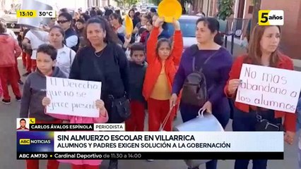 Sin almuerzo escolar en Villarrica