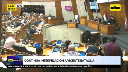 Continúa interpelación a Vicente Bataglia