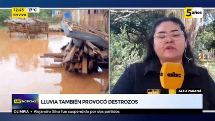 Lluvia también provocó destrozos en Alto Paraná