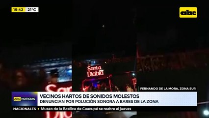 Vecinos hartos de sonidos molestos en Fernando de la Mora