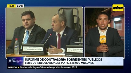 Informe de contraloría sobre entes públicos