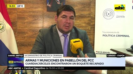 Armas y municiones en pabellón del PCC