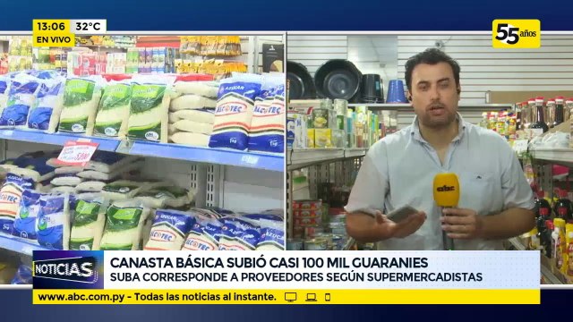 Canasta básica subió casi 100 mil guaraníes