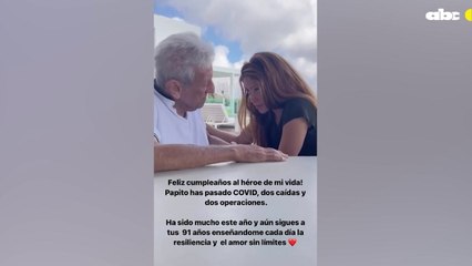 Shakira cantó a su papá el día de su cumpleaños número 91