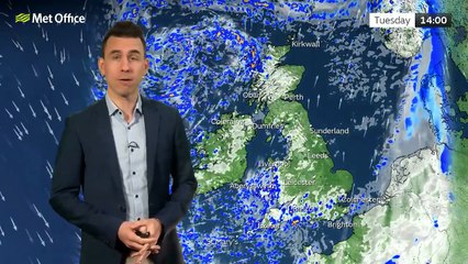 Met Office Tuesday Afternoon Weather Forecast 02/12/2025