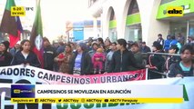 Campesinos se movilizan en Asunción