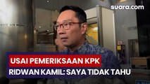 Usai Diperiksa KPK, Ridwan Kamil Klaim Tak Tahu Soal Korupsi Dana Iklan BJB