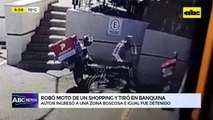 Robó moto de un shopping y tiró en banquina