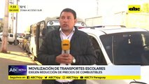 Movilización de transportes escolares