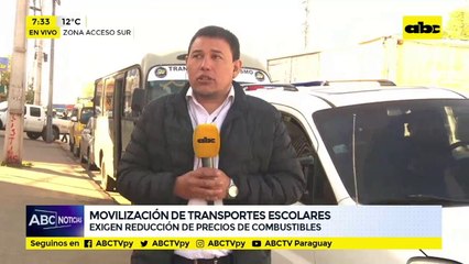 Movilización de transportes escolares
