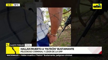 Hallan muerto a “Patrón” Bustamante, peligroso criminal y líder de la UPP