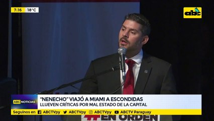 “Nenecho” en Miami mientras Asunción sigue en ruinas
