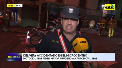 Delivery accidentado en el microcentro