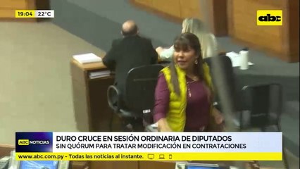 Duro cruce en sesión ordinaria de diputados