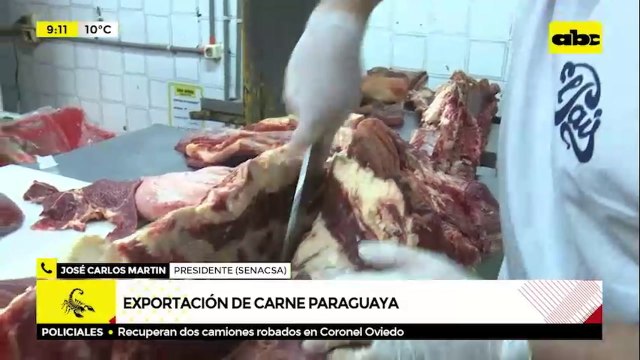 Exportación de carne paraguaya