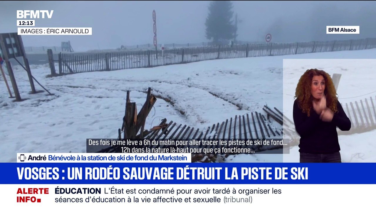 Le domaine skiable du Markstein, dans les Vosges, ravagé par un rodéo sauvage de voitures