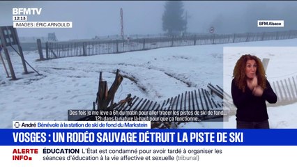 Le domaine skiable du Markstein, dans les Vosges, ravagé par un rodéo sauvage de voitures