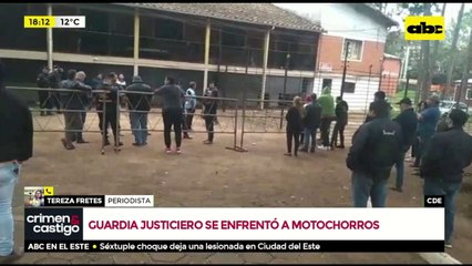 Guardia justiciero se enfrentó a motochorros