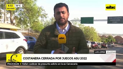Costanera cerrada por Juegos Asu 2022