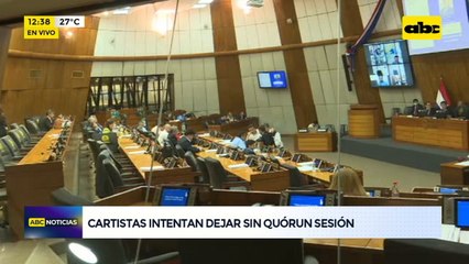 Cartistas intentan dejar sin quórum la sesión