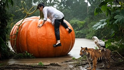 Part 53 - A Girl Alone Surviving In The Forest - The Giant Pumpkin in the Rainforest