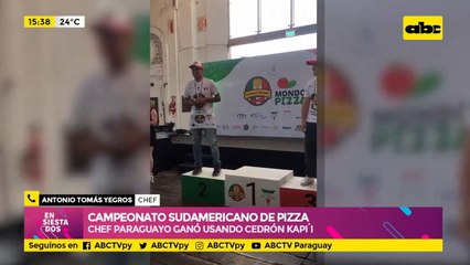 Chef paraguayo ganó campeonato sudamericano de pizza
