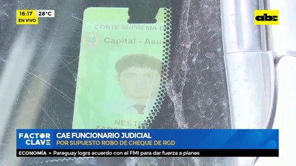 Cae funcionario judicial por supuesto robo de cheque de RGD