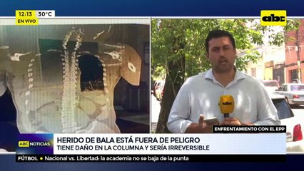 Herido de bala está fuera de peligro