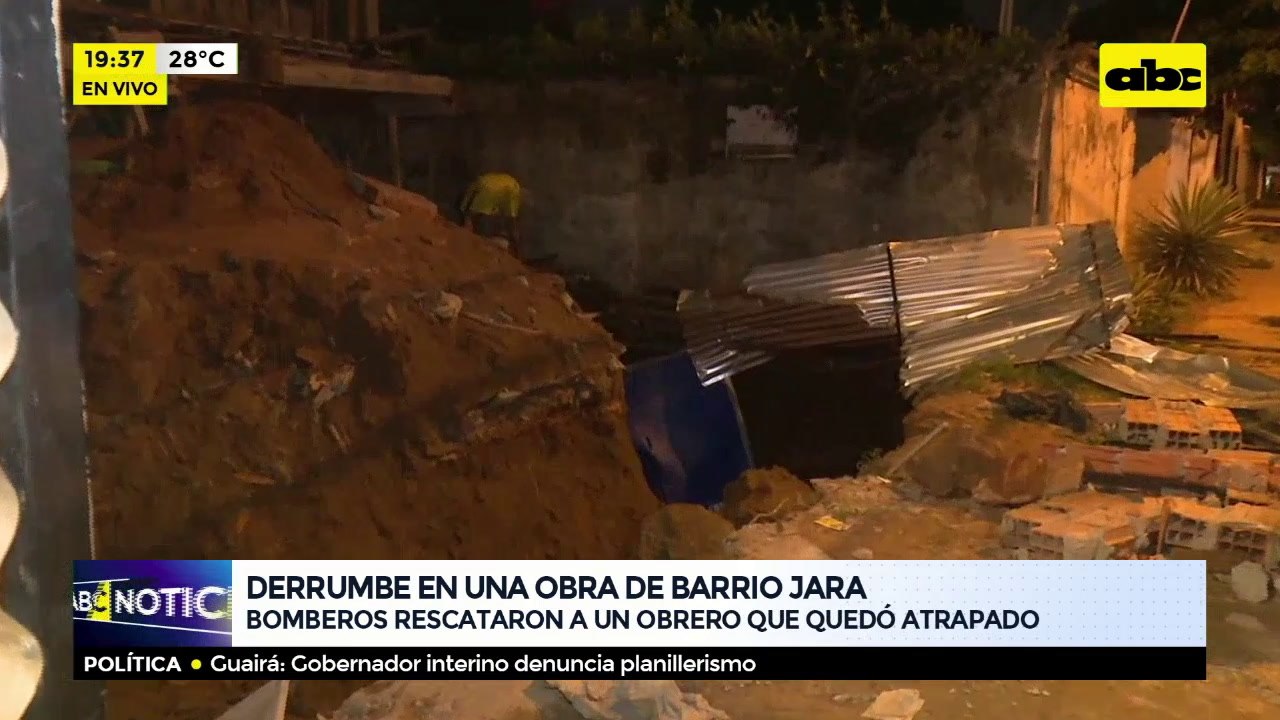 Bomberos rescataron a un obrero que quedó atrapado