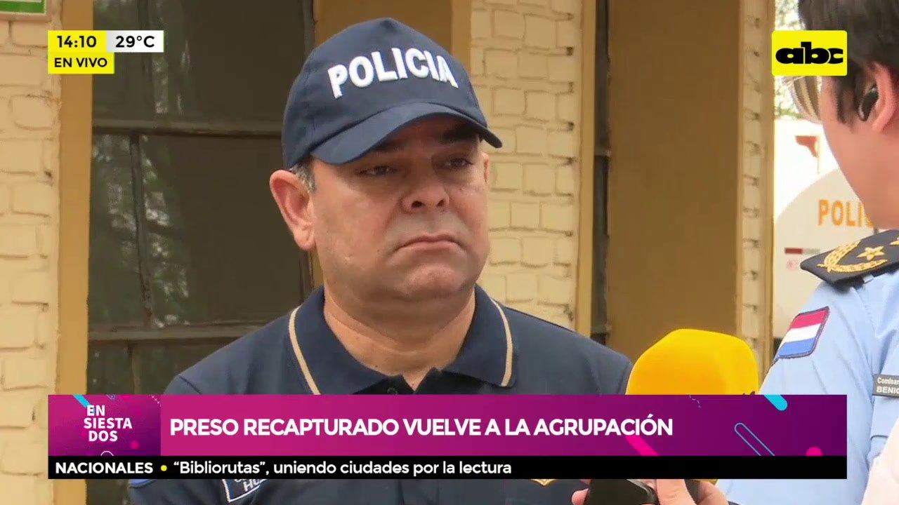 Preso recapturado vuelve a la agrupación