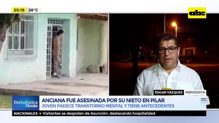 Anciana fue asesinada por su nieto en Pilar