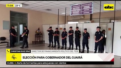 Elección de nuevo gobernador del Guairá en Año Nuevo