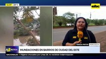 Inundaciones en barrios de Ciudad del Este