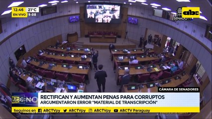 Senadores se rectifican y aumentan penas para corruptos