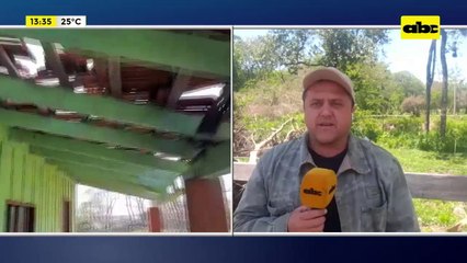 Temporal afectó techo de una escuela