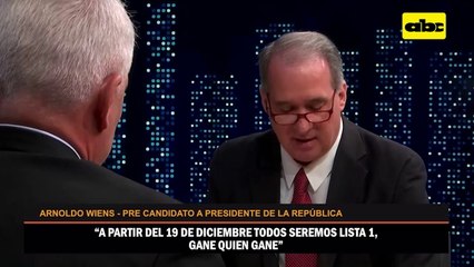 Arnoldo Wiens habló sobre su adversario Santiago Peña