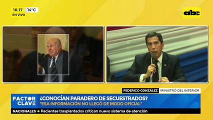 Gobierno no recibió información sobre Denis, aseguran
