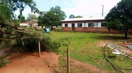 Temporal derribó torre en Concepción