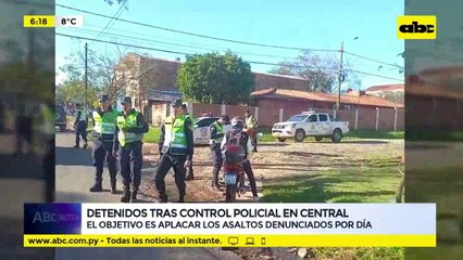 Detenidos tras control policial en Central